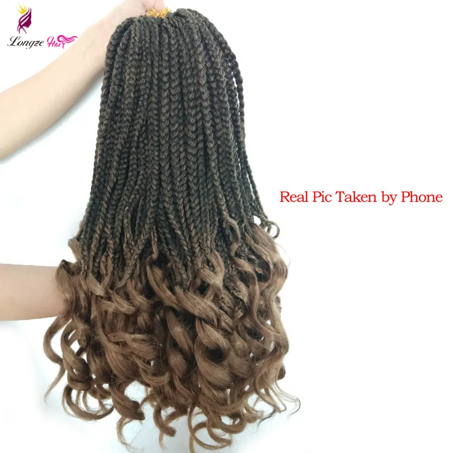 Synthetic Micro Box Braids Curly End Burgundy Box Braids Crotchet Hair 1 1b 2 Black 27 8 10 Bug 350 144 Buy At The Price Of 3 50 In Alibaba Com Imall Com