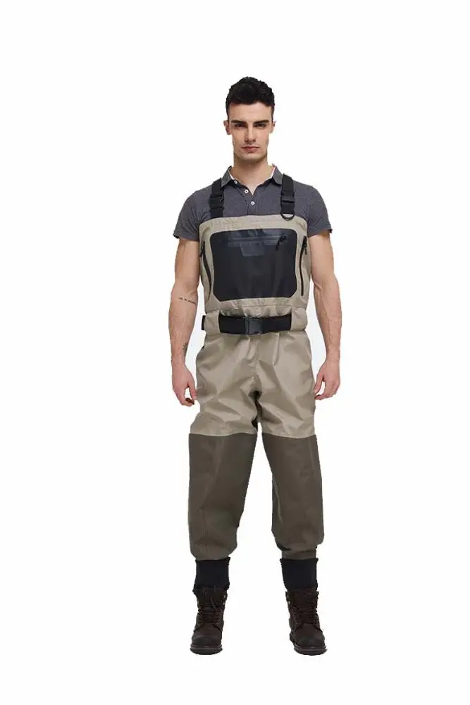 
wholesale manufacturers men women kids camo neoprene 70d nylon fly fishing waterproof pvc waist high chest hunting waders 