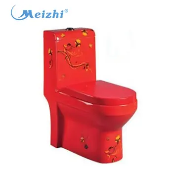 Flower Design  Washdown Red Toilet Bowl Buy Red Toilet 