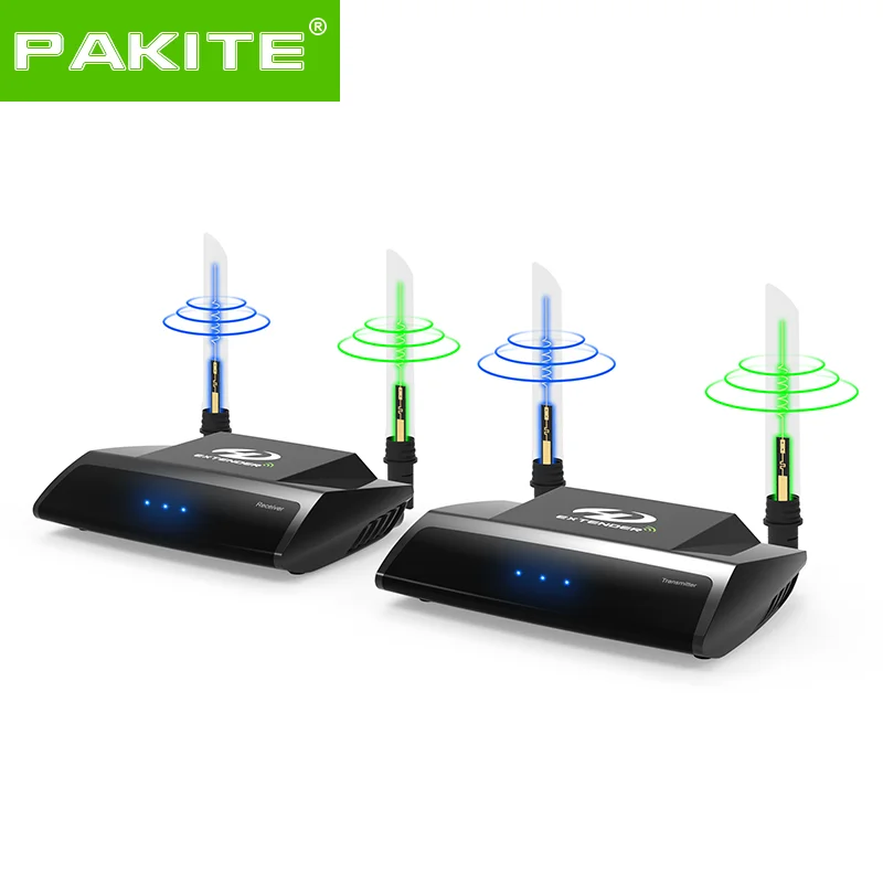 

PAKITE PAT590 1080p 150m 5.0 GHz Wireless HDMI CCTV Video Rx Tx HDMI Extender AV Sender Free TV Channel Receiver, Black