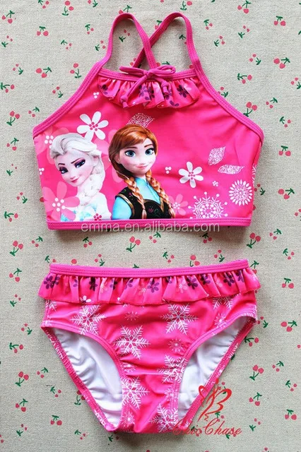 elsa anna frozen girls swimwear swimming costume suit tankini