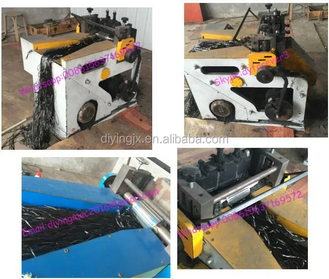  Aramid Glass Para Cotton Silk Yarn Hemp Rope Hair PP AFRP Polypropylene Fiber Filament Cutting Cutter Chopper Chopping Machine
