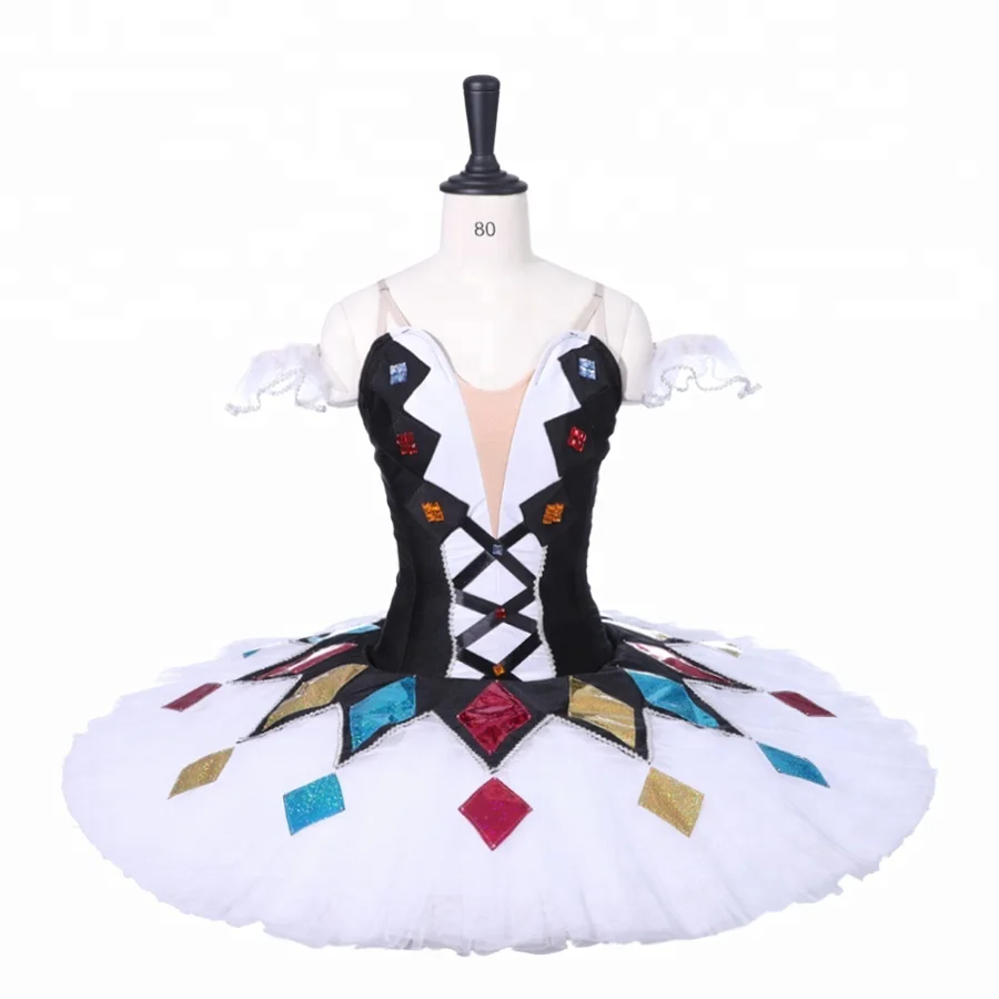 

girls harlequin professional ballet costumes platter pancake ballet tutu women performance stage ballerina tutu costume BT9050, Photo color.