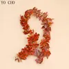 YO CHO Autumn Maple Leaves garland gold leaf Home Christmas Vine decoration Artifical decorative Maple Leaf vine/garland