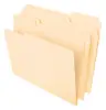 Classic Manila File Folders, Letter Size, 8-1/2" x 11", 1/3-Cut Tabs in Left, Right, Center Positions, 100 Per Box