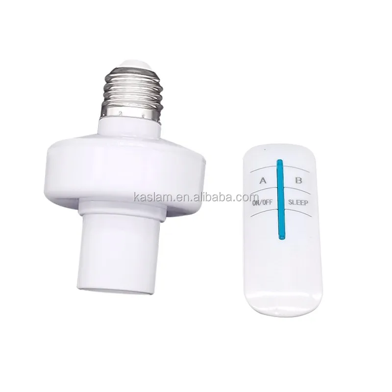 Wireless Remote Control Light Lamp E27 Screw Bulb Base Holder Cap Socket  Switch