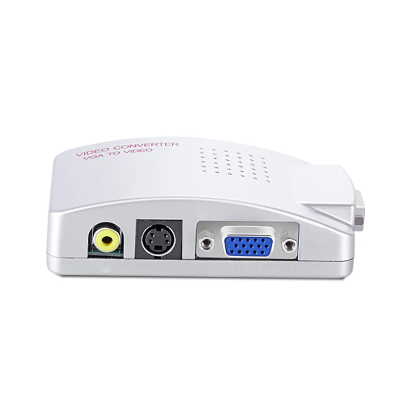 

HD Video and Audio av to vga Adapter Supports NTSC PAL VGA to AV Converter Box Composite