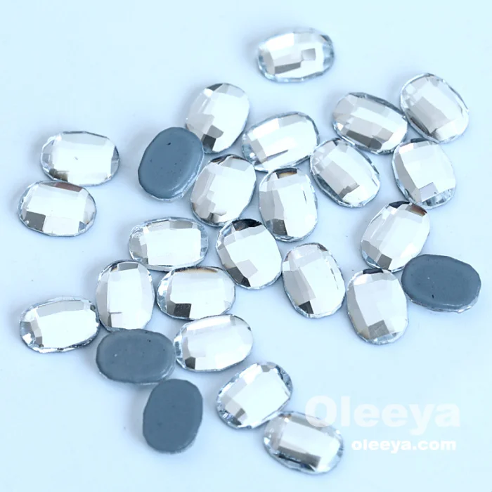 Wholesale High Quality Crystal AB Navette Fancy Shape Hot Fix Rhinestones Fat Back Iron on Stones for Garment Accessories