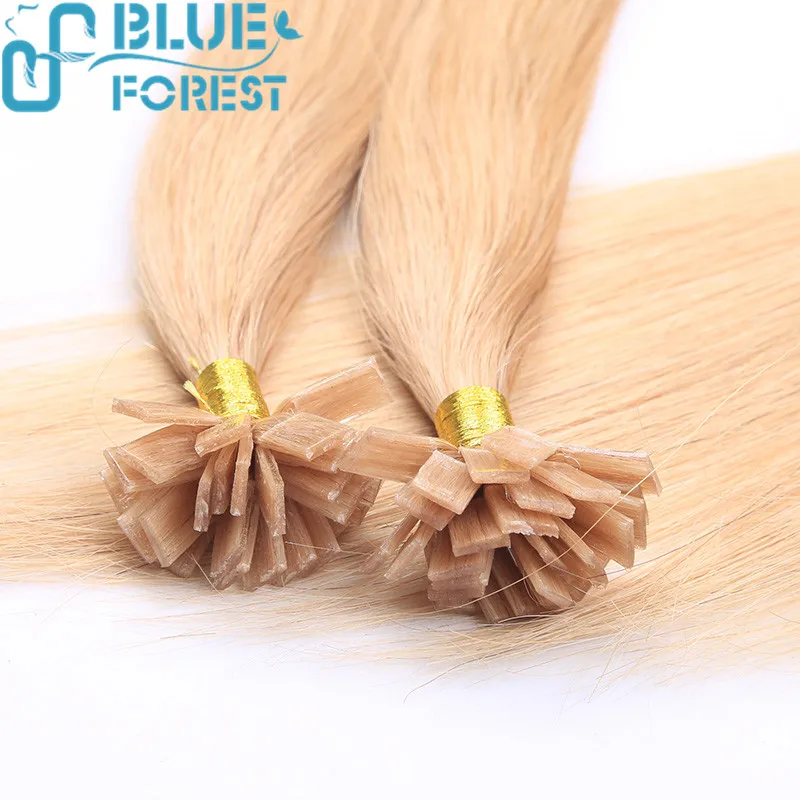 
peruvian virgin hair top quality 100% remy human hair flat tip keratin hair extension 