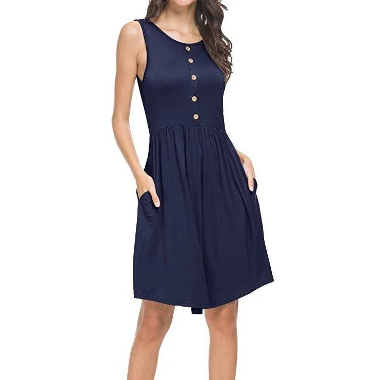 

Simple Comfortable Tank Top Dress Blank t-Shirt Dress, Customized