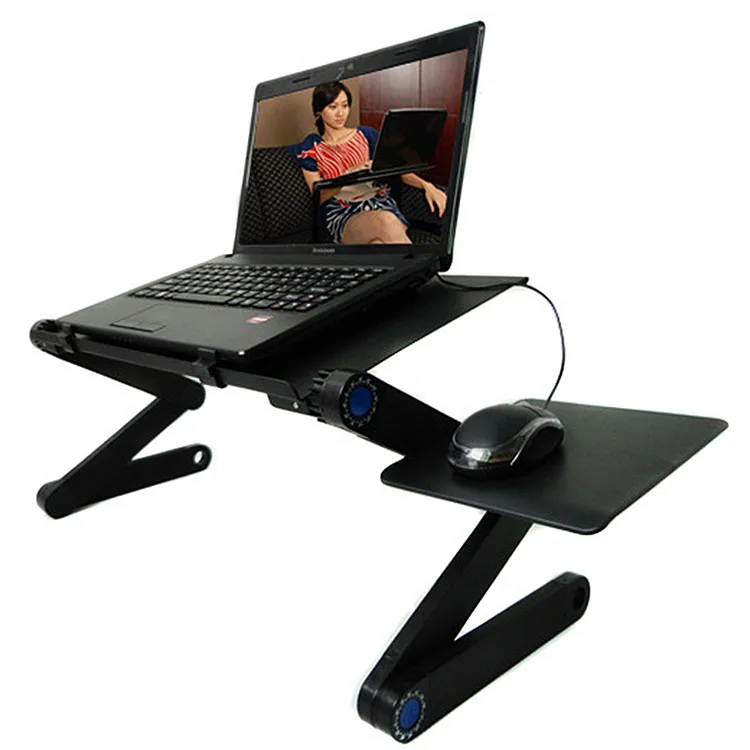 E6 Aluminum Alloy 360 portable foldable laptop stand with Mouse Pad