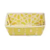 Fine appearance yellow&white rack outdoor storage bin toy garden storage box for cloth