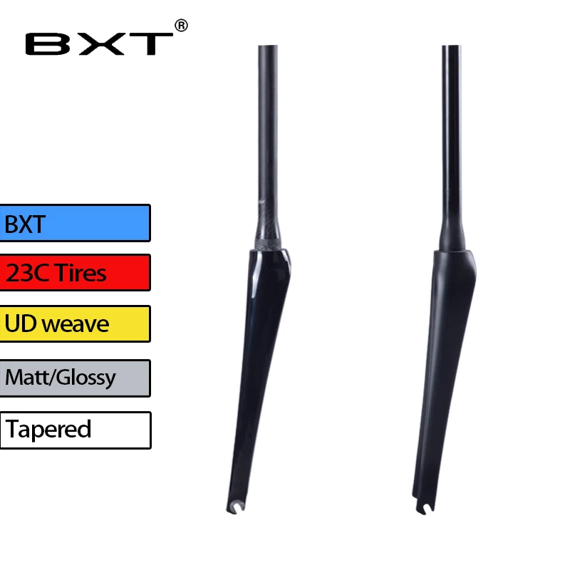 

BXT carbon fork fixed gear road /T800 carbon fork /Road carbon fork 1/8-1/2