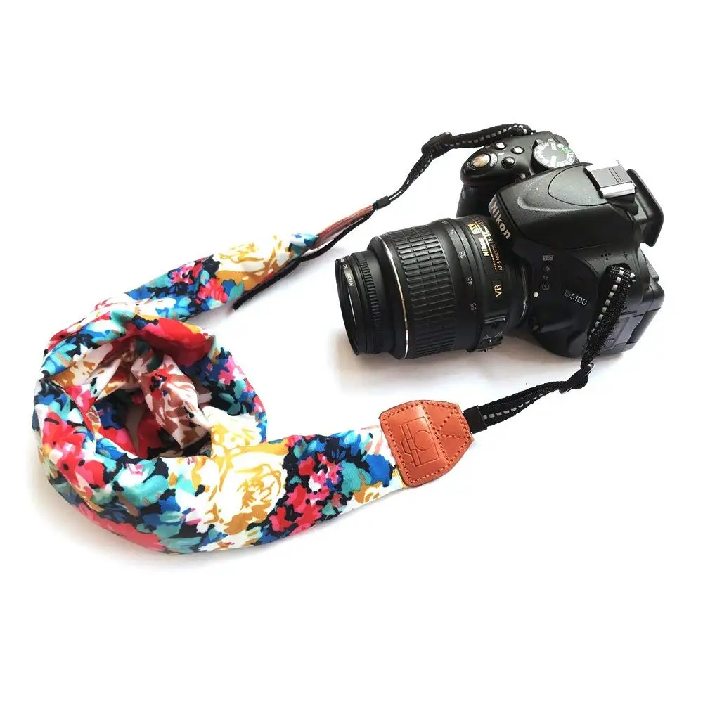 Color : Color 7 Camera Belt Accessory Universal Adjustable DSLR Camera Shoulder Neck Strap Fabric of Floral Scarf for Digital Camera Durable