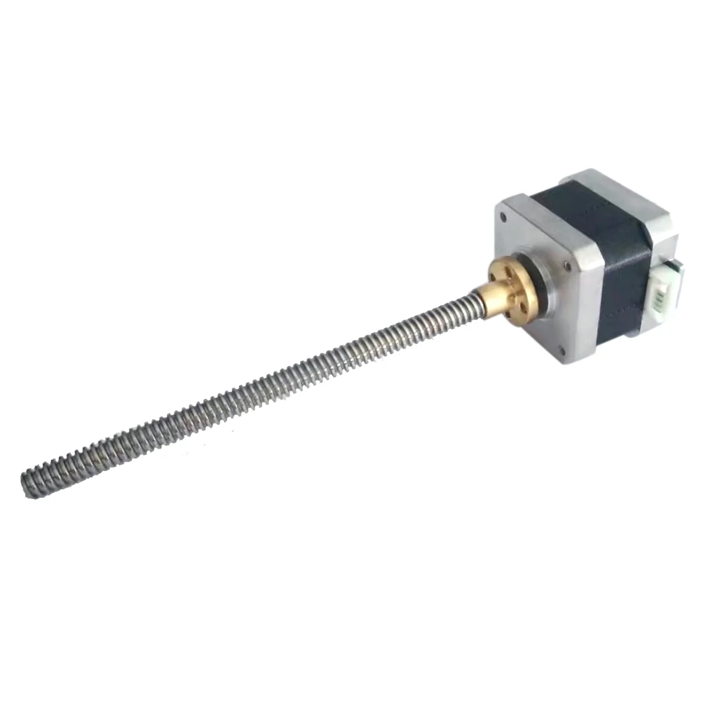 42mm Lead Screw 12v Threaded Rod Nema 17 Stepper Motor With Brass Nut