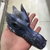 Natural Beautiful Agate Crystal Quartz Dragon Skulls Crystal Geode Carved Dragon