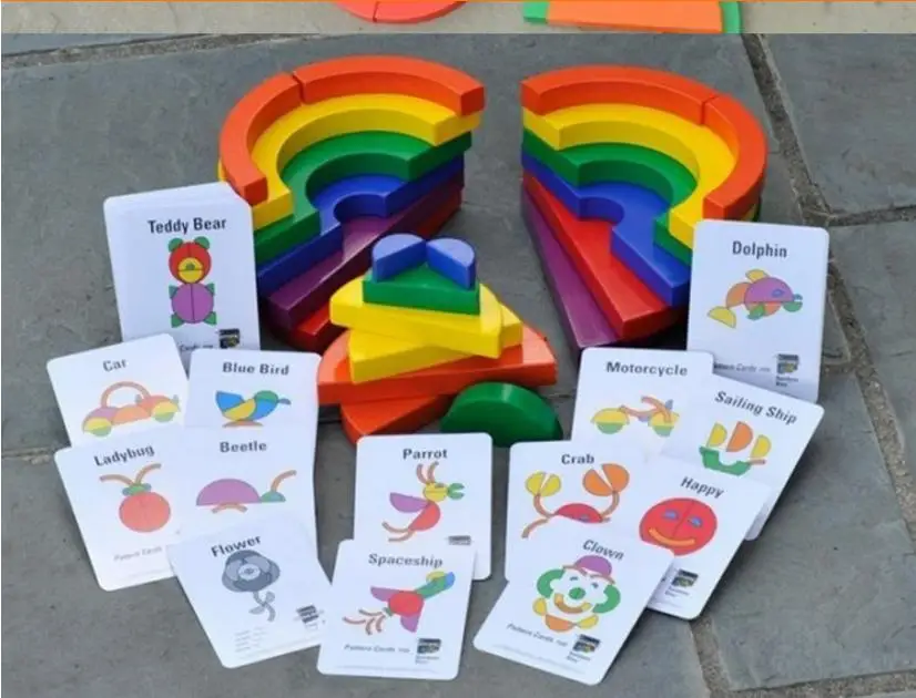 Hot Big size baby wooden color sort rainbow blocks toys Kids Child huge assembling blocks with
