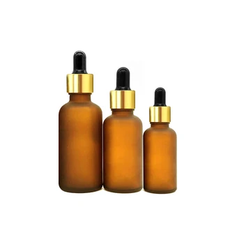 Download High Quality 15ml 30ml 50ml 100ml Essential Oil Frosted Amber Glass Bottle With Dropper - Buy ...