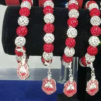

Disco Pave Ball Beads Delta Sigma Theta DST AEO crest shield DIY charm stretch bracelet Jewelry accessories