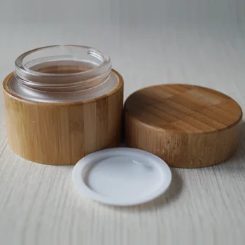 Download Bamboo Lid Cosmetic Jar Seal Lining Glass 100ml - Buy ...