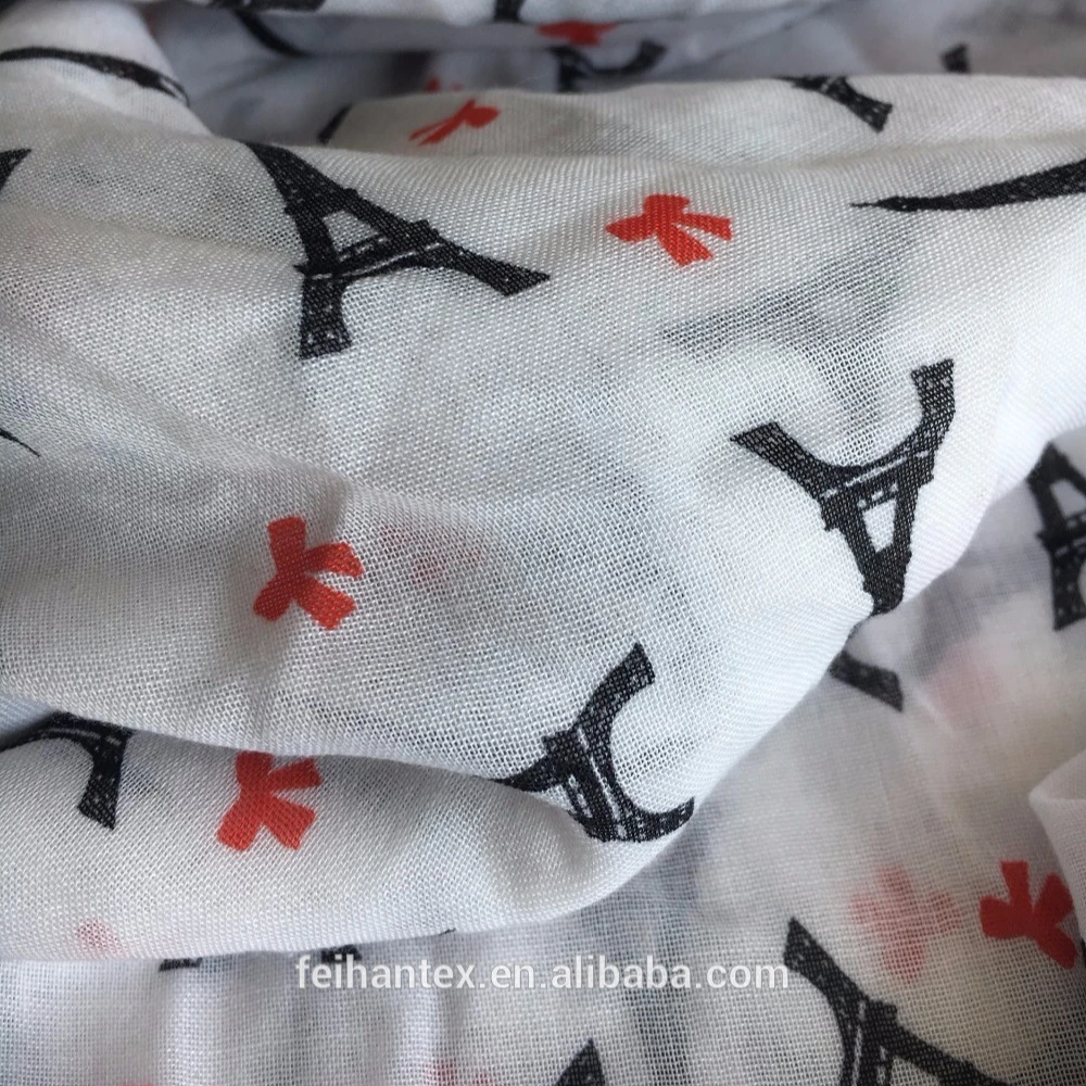 
High Quality Polyester Printed Voile like Cotton for Making Scarf 