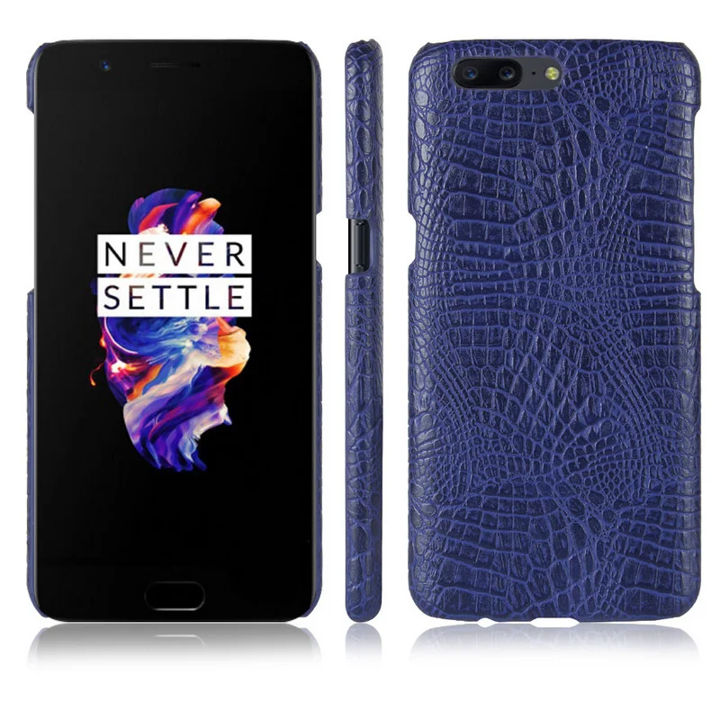 Cell phone cover Crocodile pattern Leather case For Oneplus 5T PC cover