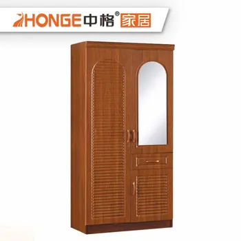 Modern Design Clothes Cabinet Pvc Bedroom Furniture Wood Wardrobe