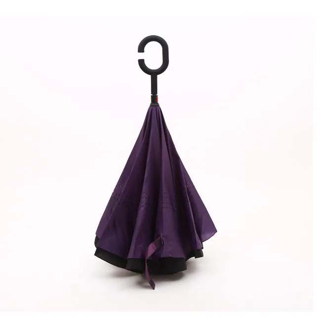 

Hot Popular Auto-open 2 layer Upside Down Inverted Umbrella, Customized color