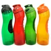 Creative students exercise portable plastic frosted handle plastic water bottle