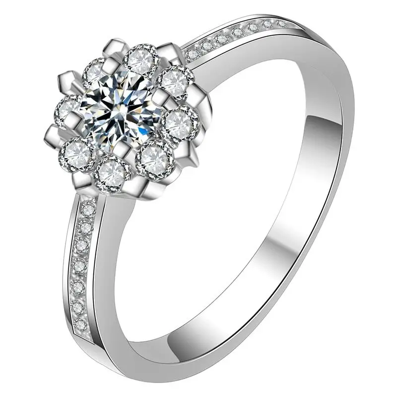 

Snowflake carat diamond ring wedding ring diamond jewelry ring proposal gift