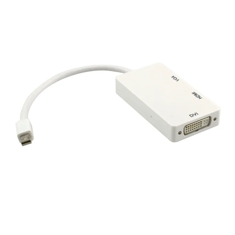 Best price Gold Plated 3 in 1 Mini DisplayPort to  VGA DVI converter thunderbolt Adapter convert cable