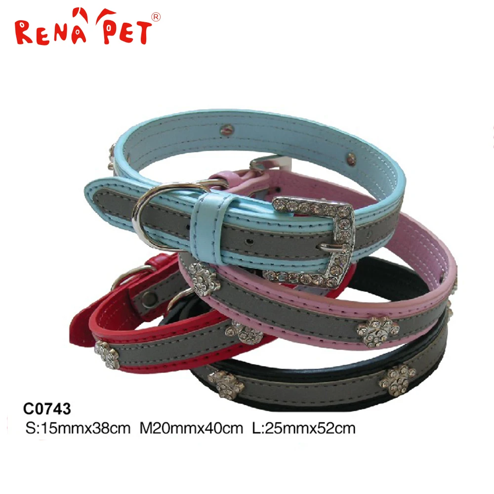 Oem Multi Color Plain Pu Metal Leather Customized Decorative Dog