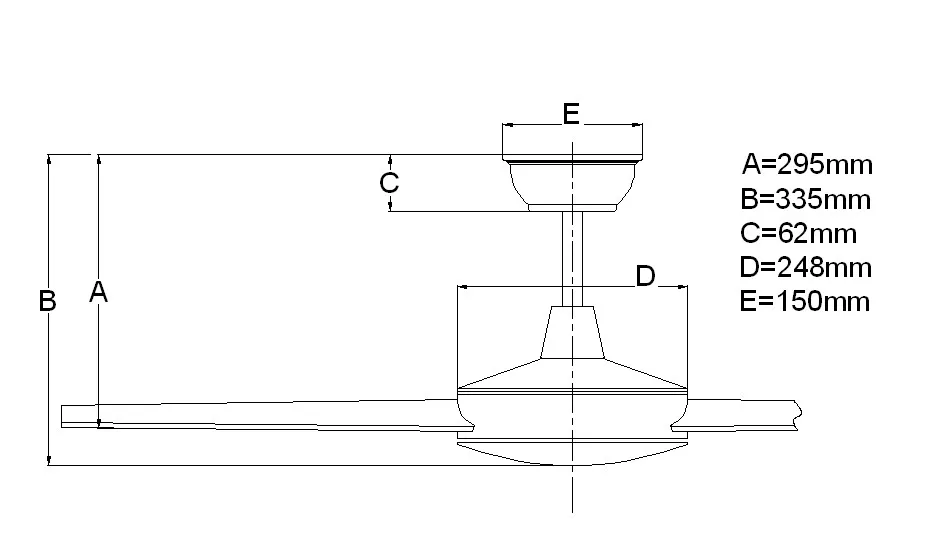 52 Inch Home Celling Fan Copper Motor Aluminum Eletronic Appliance