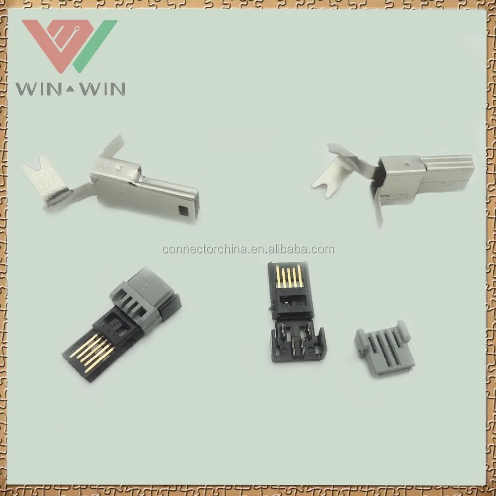 Short Type B 5P Male Crimping USB Connector