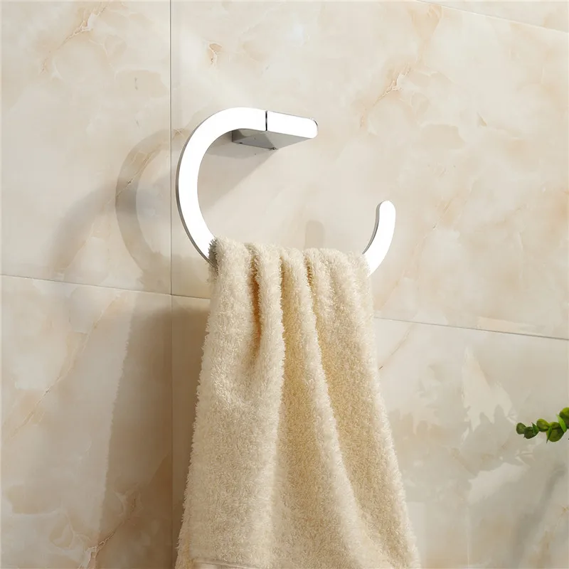 
hot sale 17932 modern bathroom set accessoires chrome finish towel ring bathroom fittings names of towel ring 