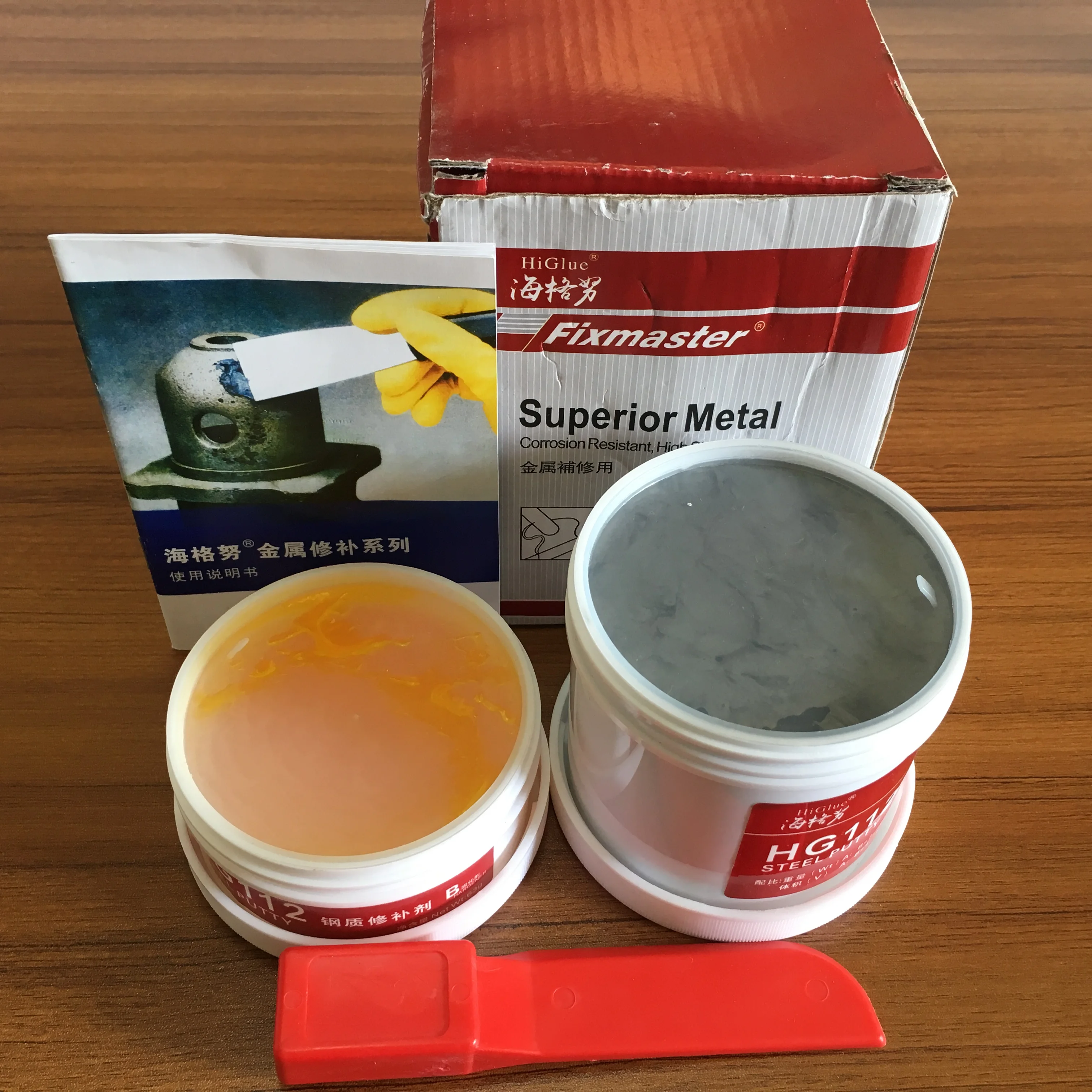 China Factory Steel Epoxy Putty Glue Hg112 Metal Putty For Steel Repair ...