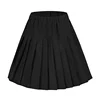 Women Skirts Elastic Waist Mini Accordion Pleat circle Micro Mini Skirts