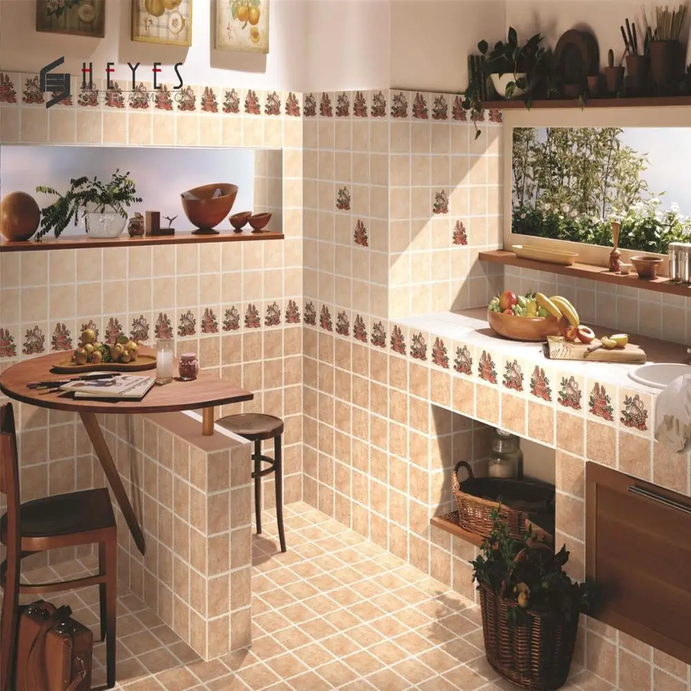 Beige Flower Design Kitchen Floor Ceramic Bathroom Wall Tiles Buy Kitchen Floor Tiles