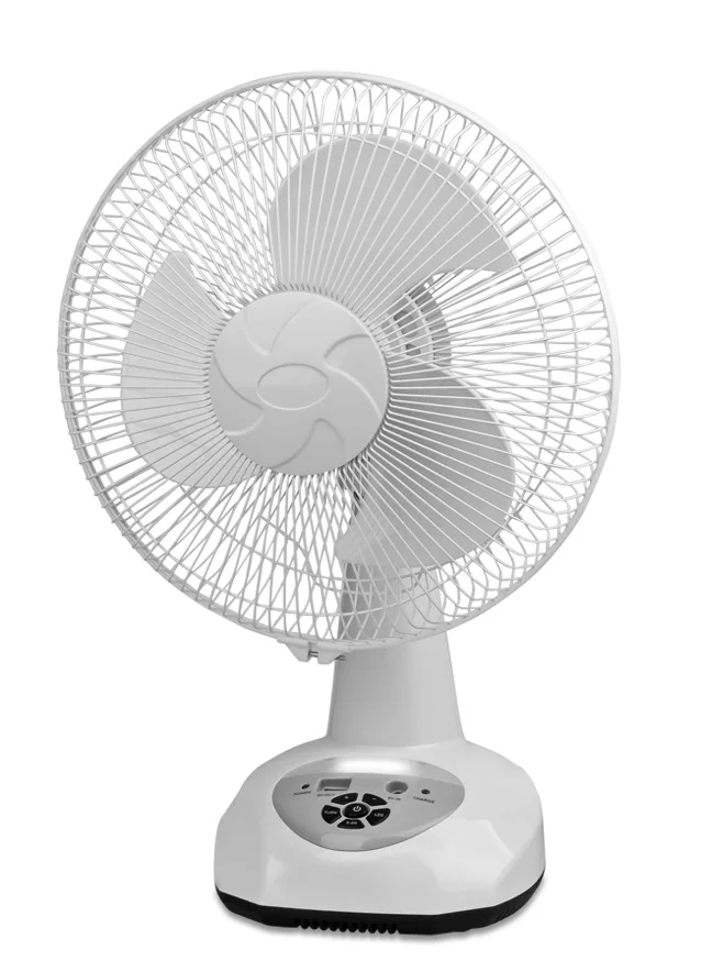 Factory 16" AC DC 12V solar emergency rechargeable fans with light