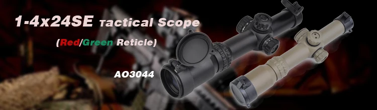 Aim-O 1-4x24SE Tactical Scope Red Green Reticle Dot Sight For Hunting Gun