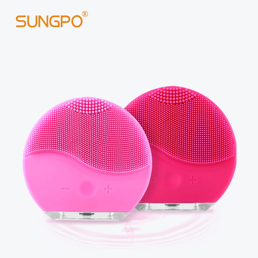 

Silicone Facial Cleansing Brush with Deep Cleansing Pore Remover SUNGPO Manufacture High Quality, Rose red;pink;or customized