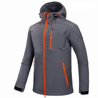 

Custom Men Sports Outdoor Camping Softshell Jackets Coats Thermal Waterproof Soft Shell Jacket With Hood