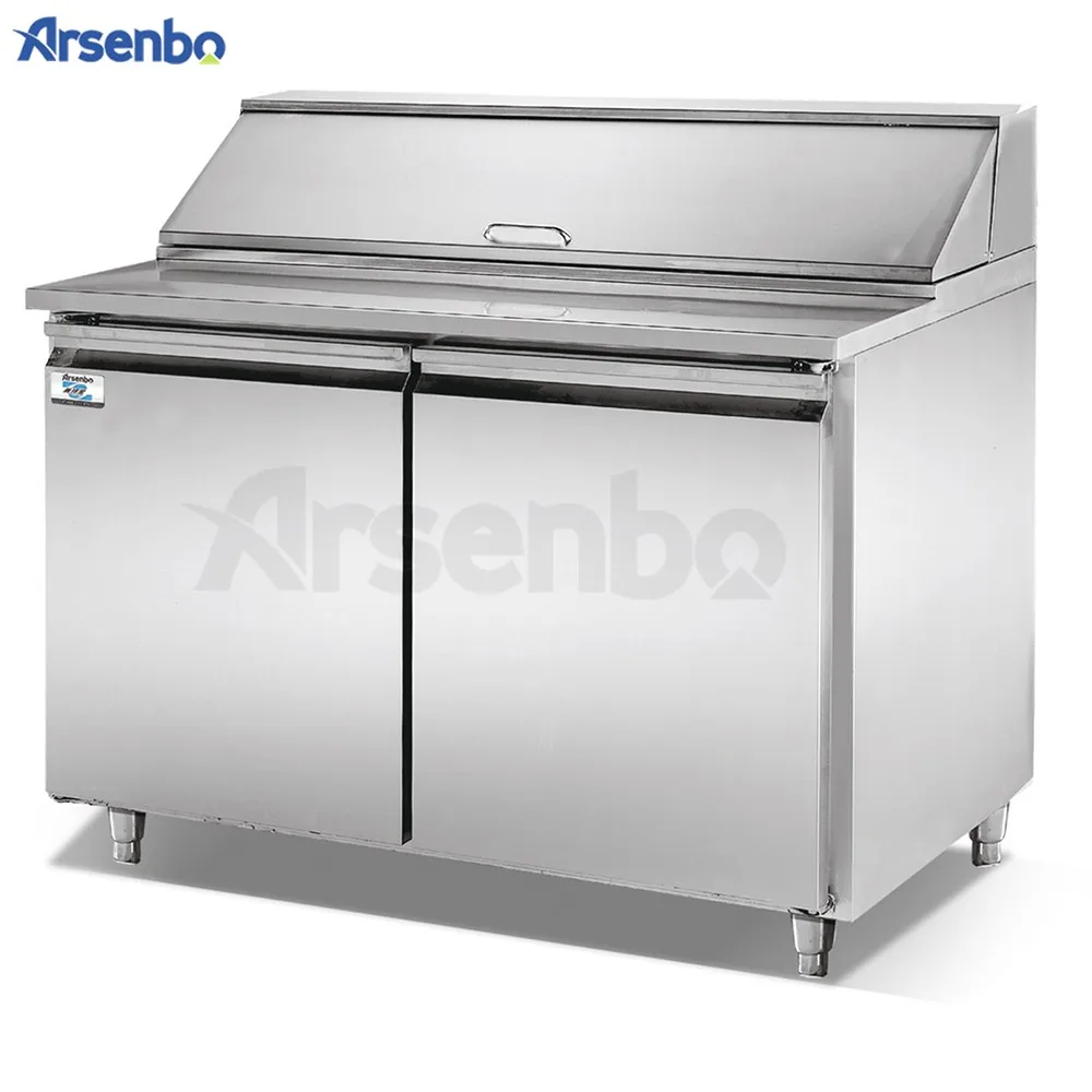 Stainless Steel Electric Refrigerated Salad Bar Counter Design For