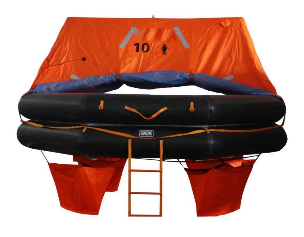 throwing type solas inflatable liferaft