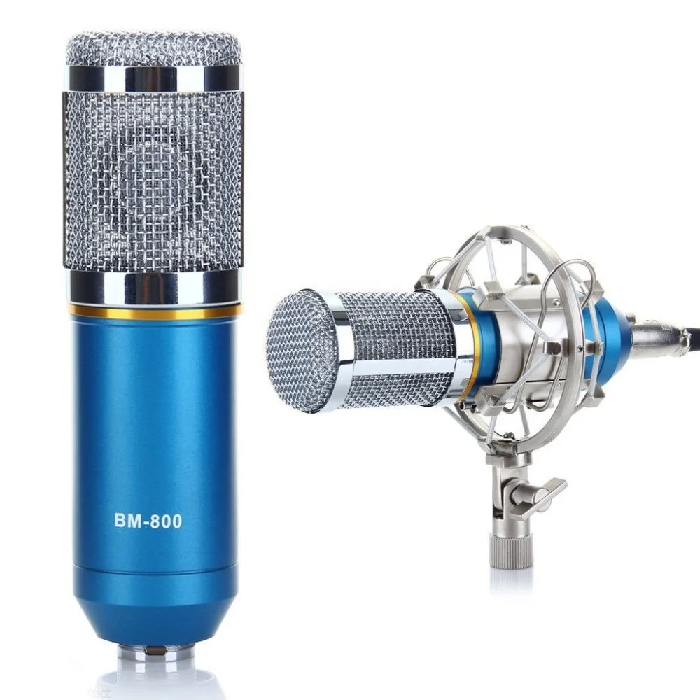 

High Quality super sound microphone bm800 condenser bm 800 sound studio, bm800 condenser wired microphone kit, Black/blue/pink/white/ red/gold