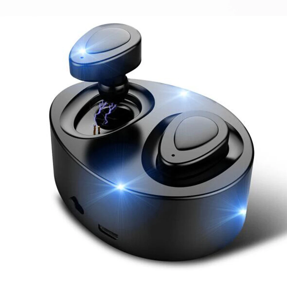 

true mini 2 way wireless earbuds with charging base