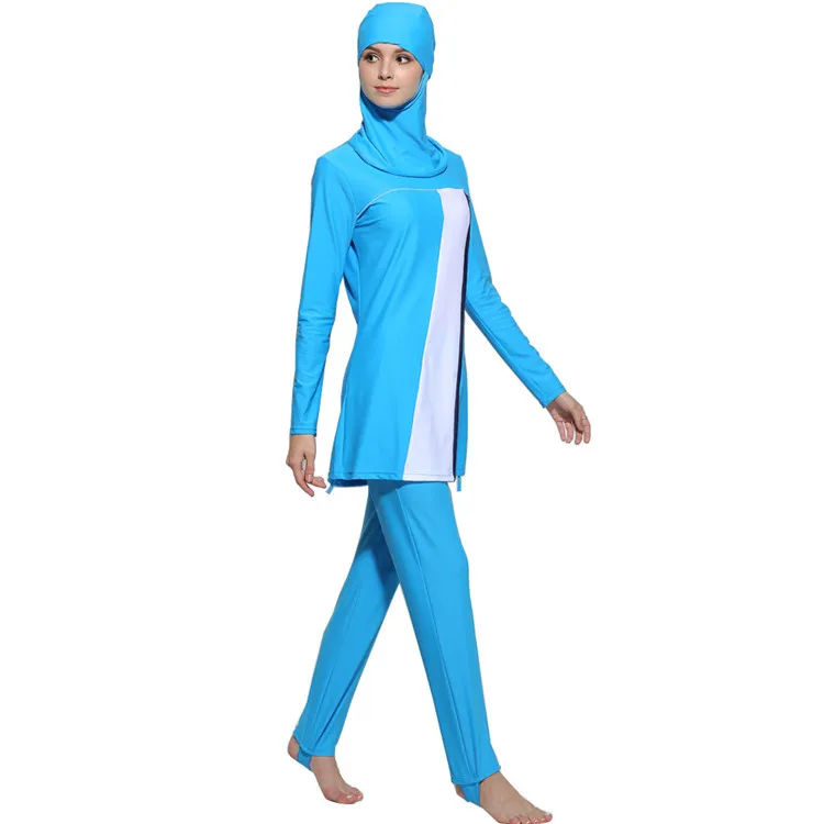 Blue Plunge Hot Sexy Muslim Bikini Swimwear Swimsuit Two Piece Buy