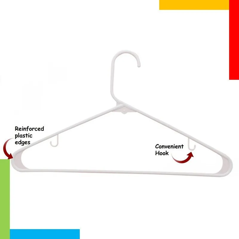 Wholesale Cheaper White Plastic Hangers Drying Racks Nonslip Hangers