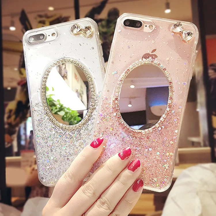 Simple Shell Mobile Phone , for iPhone Xs Max Case TPU, for iPhone X Phone Case Glitter Mirror