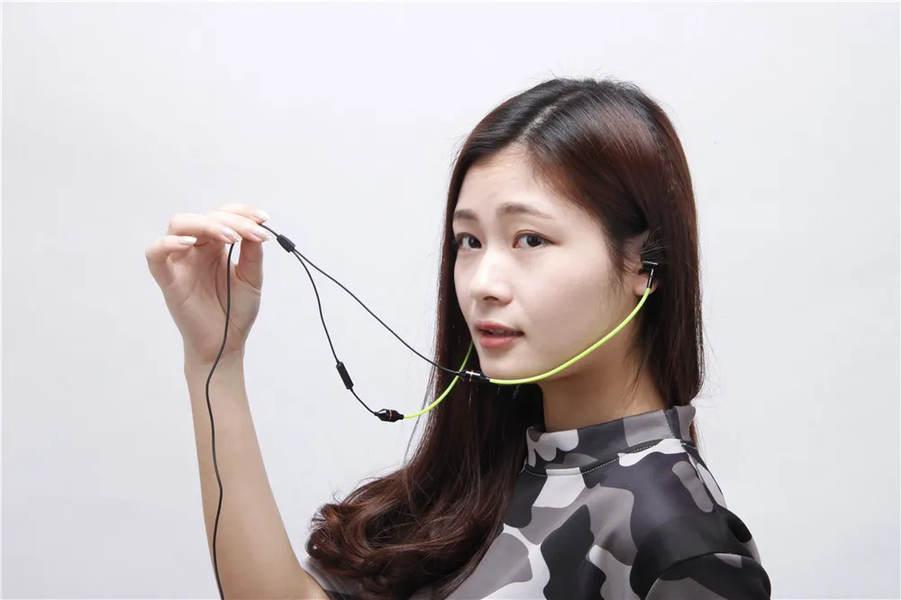 空气管耳塞无辐射耳机与麦克风的电话 - buy air tube headphone,radi